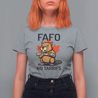 No Tariffs Canada T Shirt For Women Never 51st State Canadian Beaver