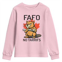 No Tariffs Canada Youth Sweatshirt Never 51st State Canadian Beaver