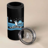 Funny Penguin Resist 4 in 1 Can Cooler Tumbler Heard Island Flippers Up I Stand With Penguins
