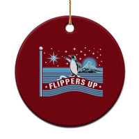 Funny Penguin Resist Ceramic Ornament Heard Island Flippers Up I Stand With Penguins - Wonder Print Shop