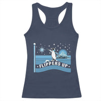 Funny Penguin Resist Racerback Tank Top Heard Island Flippers Up I Stand With Penguins