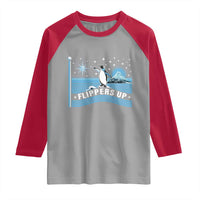 Funny Penguin Resist Raglan Shirt Heard Island Flippers Up I Stand With Penguins