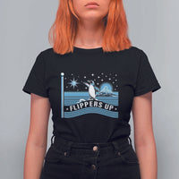 Funny Penguin Resist T Shirt For Women Heard Island Flippers Up I Stand With Penguins