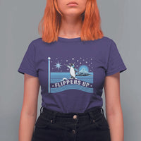 Funny Penguin Resist T Shirt For Women Heard Island Flippers Up I Stand With Penguins