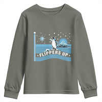 Funny Penguin Resist Youth Sweatshirt Heard Island Flippers Up I Stand With Penguins