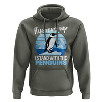 Funny Penguin Resist Hoodie Flippers Up I Stand With The Penguins