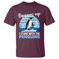 Funny Penguin Resist T Shirt Flippers Up I Stand With The Penguins