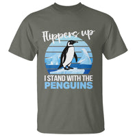 Funny Penguin Resist T Shirt Flippers Up I Stand With The Penguins