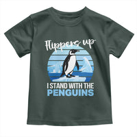 Funny Penguin Resist Toddler T Shirt Flippers Up I Stand With The Penguins