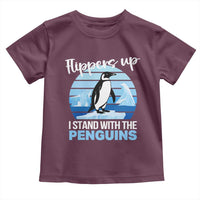 Funny Penguin Resist Toddler T Shirt Flippers Up I Stand With The Penguins