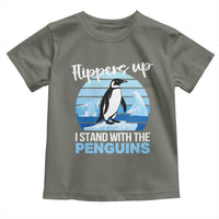 Funny Penguin Resist Toddler T Shirt Flippers Up I Stand With The Penguins