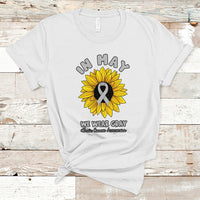 Brain Cancer T Shirt In May We Wear Gray Brain Cancer Awareness Month Sunflower - Wonder Print Shop