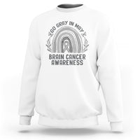 Brain Cancer Sweatshirt Brain Cancer Awareness Shirt Go Gray In May Ribbon Rainbow - Wonder Print Shop
