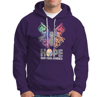 Brain Cancer Hoodie Hope Brain Tumor Awareness Support Brain Cancer Survivor - Wonder Print Shop
