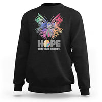 Brain Cancer Sweatshirt Hope Brain Tumor Awareness Support Brain Cancer Survivor - Wonder Print Shop