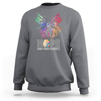 Brain Cancer Sweatshirt Hope Brain Tumor Awareness Support Brain Cancer Survivor - Wonder Print Shop