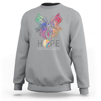 Brain Cancer Sweatshirt Hope Brain Tumor Awareness Support Brain Cancer Survivor - Wonder Print Shop