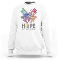 Brain Cancer Sweatshirt Hope Brain Tumor Awareness Support Brain Cancer Survivor - Wonder Print Shop