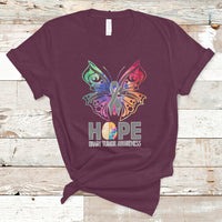 Brain Cancer T Shirt Hope Brain Tumor Awareness Support Brain Cancer Survivor - Wonder Print Shop
