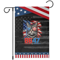 Cool 8647 Cat Patriotic Garden Flag American Flag Sunglasses Tabby Cat Political Satire