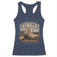 Viral Chonkers San Francisco Sea Lion Racerback Tank Top Retro Pier 39 Fisherman's Wharf Souvenir