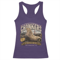 Viral Chonkers San Francisco Sea Lion Racerback Tank Top Retro Pier 39 Fisherman's Wharf Souvenir