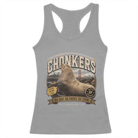 Viral Chonkers San Francisco Sea Lion Racerback Tank Top Retro Pier 39 Fisherman's Wharf Souvenir