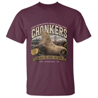 Viral Chonkers San Francisco Sea Lion T Shirt Retro Pier 39 Fisherman's Wharf Souvenir
