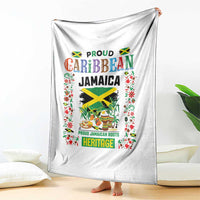 Proud Caribbean Jamaica Heritage Throw Blanket Jamaican Roots and Island Culture