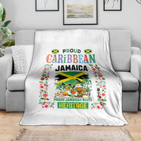 Proud Caribbean Jamaica Heritage Throw Blanket Jamaican Roots and Island Culture