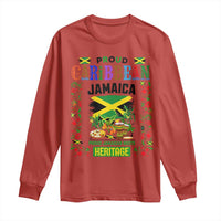 Proud Caribbean Jamaica Heritage Long Sleeve Shirt Jamaican Roots and Island Culture