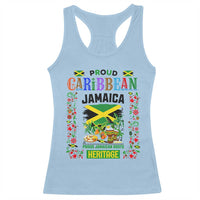 Proud Caribbean Jamaica Heritage Racerback Tank Top Jamaican Roots and Island Culture