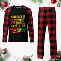 You Call It Reggae I Call It Therapy Plaid Pajama Set Emotional Jamaican Rasta Music Lovers