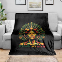 Strong Like Ackee Empowered Woman Throw Blanket Jamaican National Fruit Heritage Pride