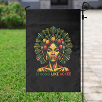 Strong Like Ackee Empowered Woman Garden Flag Jamaican National Fruit Heritage Pride