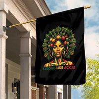 Strong Like Ackee Empowered Woman Garden Flag Jamaican National Fruit Heritage Pride