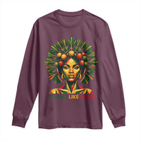 Strong Like Ackee Empowered Woman Long Sleeve Shirt Jamaican National Fruit Heritage Pride