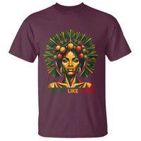 Strong Like Ackee Empowered Woman T Shirt Jamaican National Fruit Heritage Pride