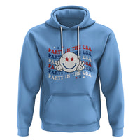 Funny 4th Of July Hoodie Party In The USA Smiling Face Retro Groovy - Wonder Print Shop