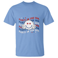 Funny 4th Of July T Shirt Party In The USA Smiling Face Retro Groovy - Wonder Print Shop