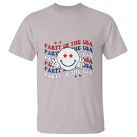 Funny 4th Of July T Shirt Party In The USA Smiling Face Retro Groovy - Wonder Print Shop
