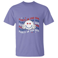 Funny 4th Of July T Shirt Party In The USA Smiling Face Retro Groovy - Wonder Print Shop