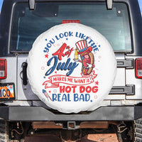 Funny 4th Of July Spare Tire Cover You Look Like The Fourth Of July Makes Me Want A Hot Dog Real Bad