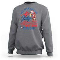 Funny 4th Of July Sweatshirt You Look Like The Fourth Of July Makes Me Want A Hot Dog Real Bad - Wonder Print Shop