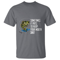 Funny Fishing T Shirt Sometimes It Pays To Keep Your Mouth Shut - Wonder Print Shop
