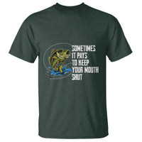 Funny Fishing T Shirt Sometimes It Pays To Keep Your Mouth Shut - Wonder Print Shop