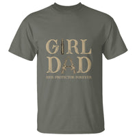 Girl Dad T Shirt Girl Dad Her Protector Forever Father of Girls - Wonder Print Shop
