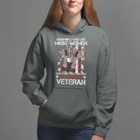 Female Veteran Hoodie Assuming I Was Like Most Women Was Your First Mistake American Flag Dog Tags And Combat Boots - Wonder Print Shop