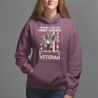Female Veteran Hoodie Assuming I Was Like Most Women Was Your First Mistake American Flag Dog Tags And Combat Boots - Wonder Print Shop