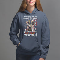 Female Veteran Hoodie Assuming I Was Like Most Women Was Your First Mistake American Flag Dog Tags And Combat Boots - Wonder Print Shop
